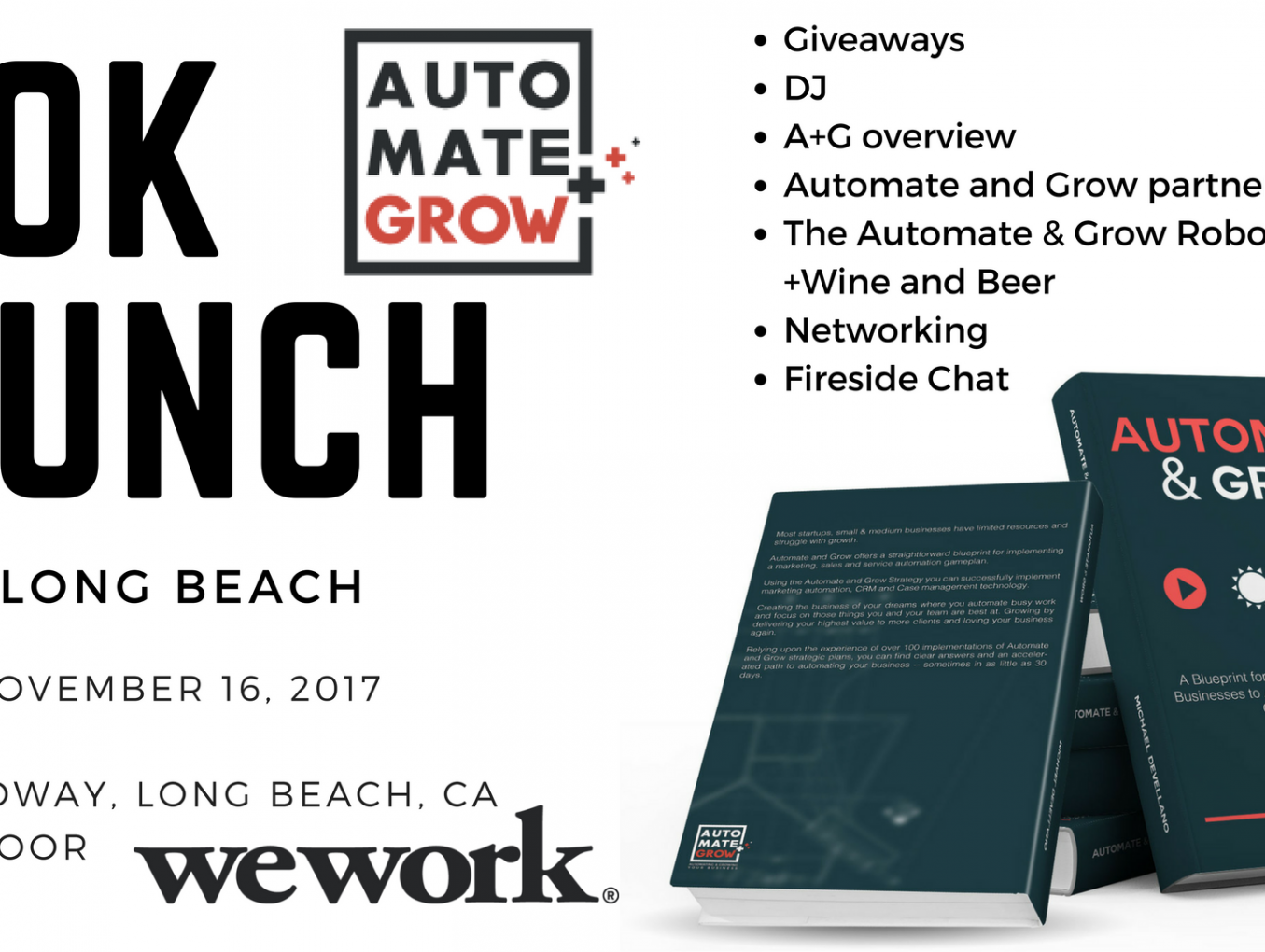 WeWork Long Beach | Beer & Pitches Happy Hour: Automate & Grow Book Launch Fireside Chat